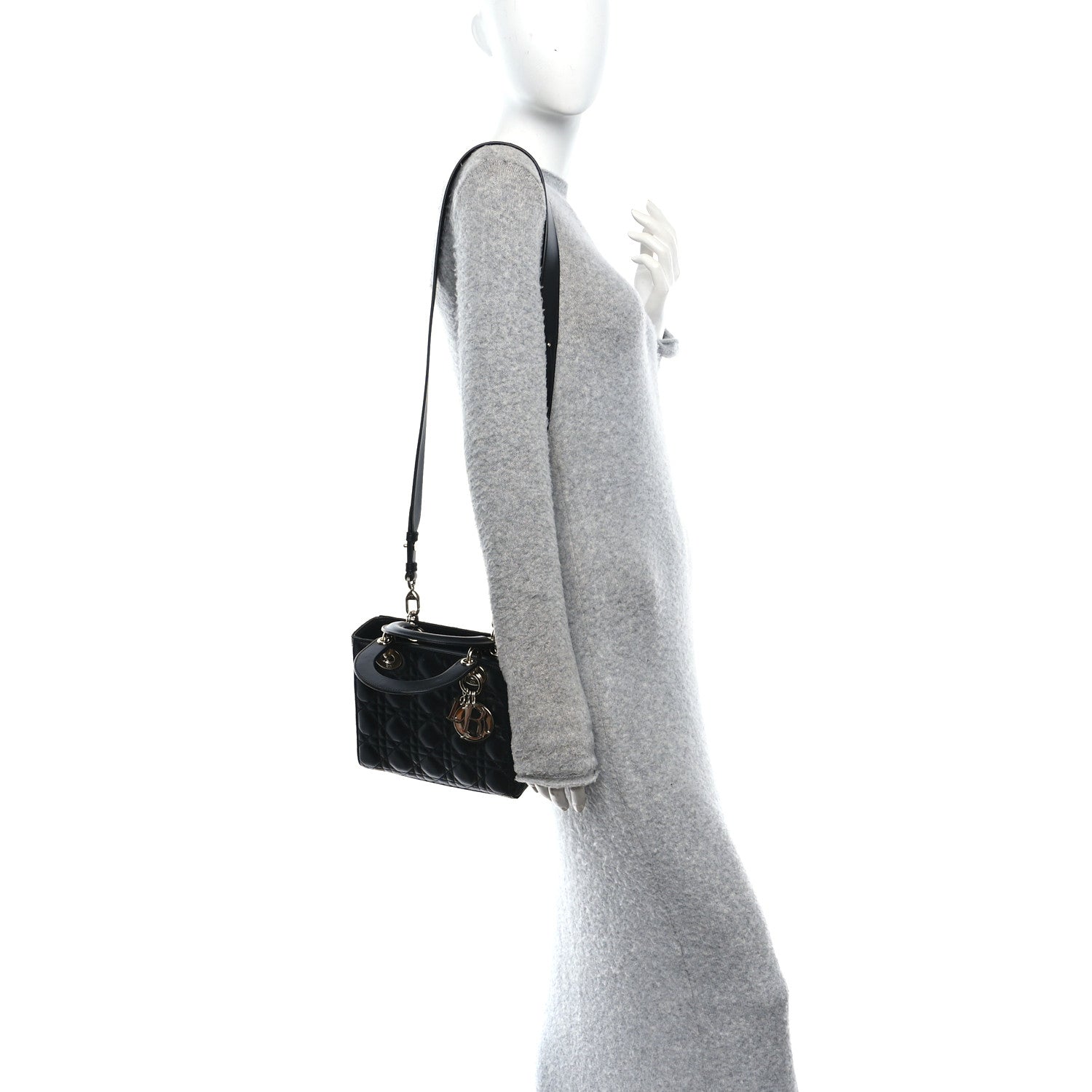 Lambskin Cannage Small My ABCDior Lady Dior Black