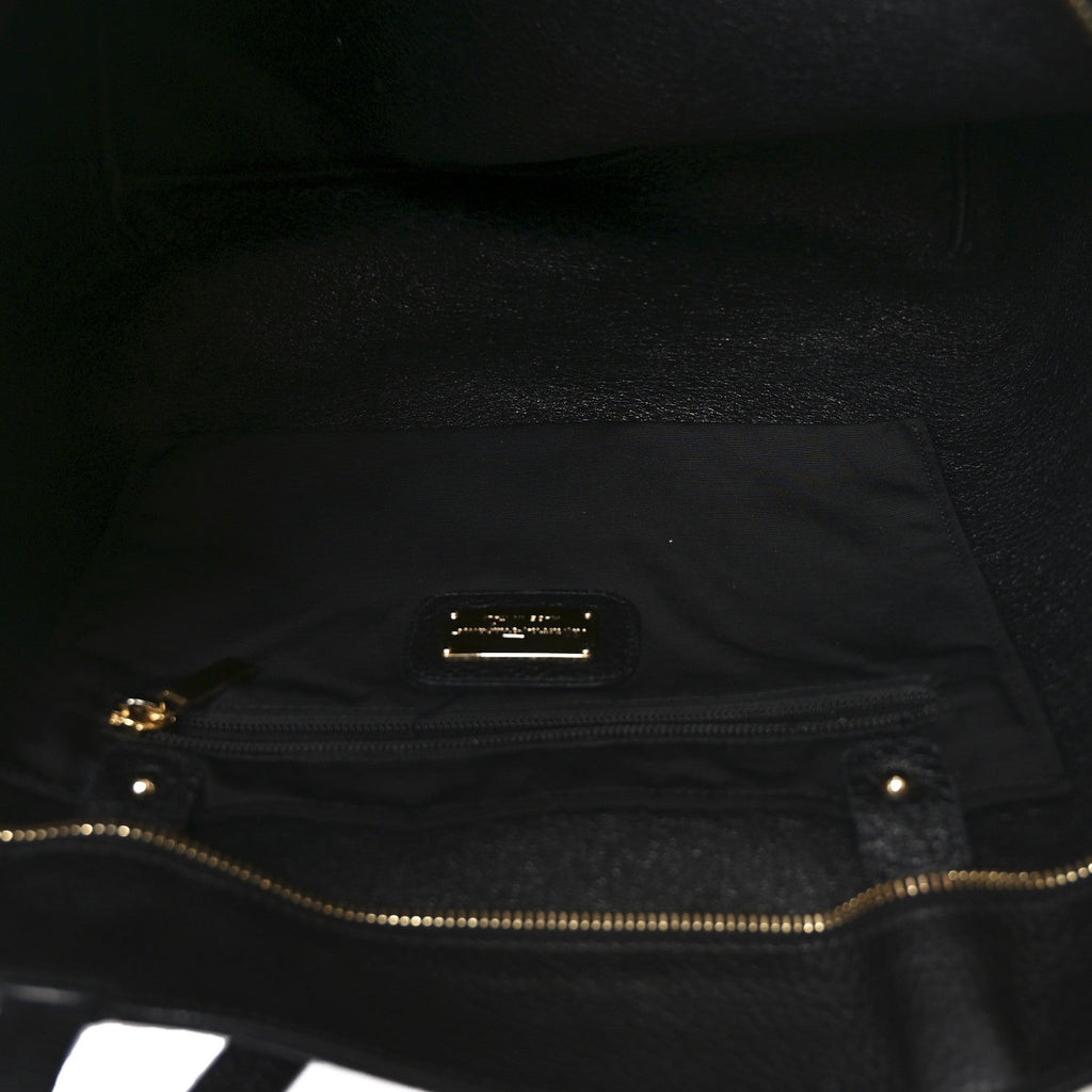 Calfskin Medium Tote  Black