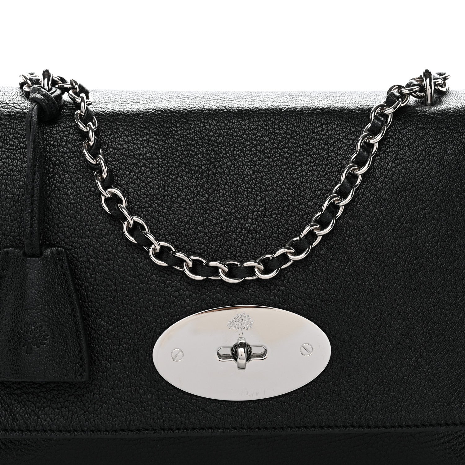 Small Classic Grain Calfskin Medium Lily Black