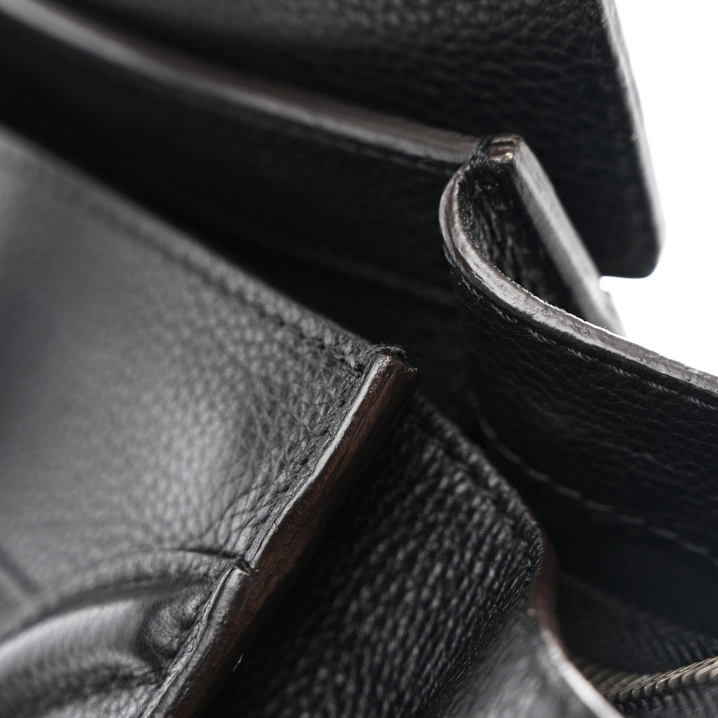 Drummed Calfskin Mini Luggage Black