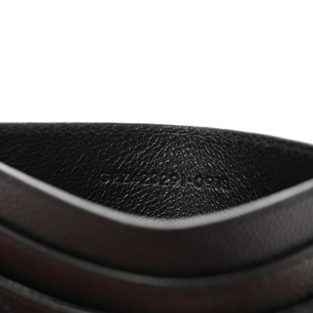 Grain De Poudre Matelasse Chevron Monogram Credit  Case Black
