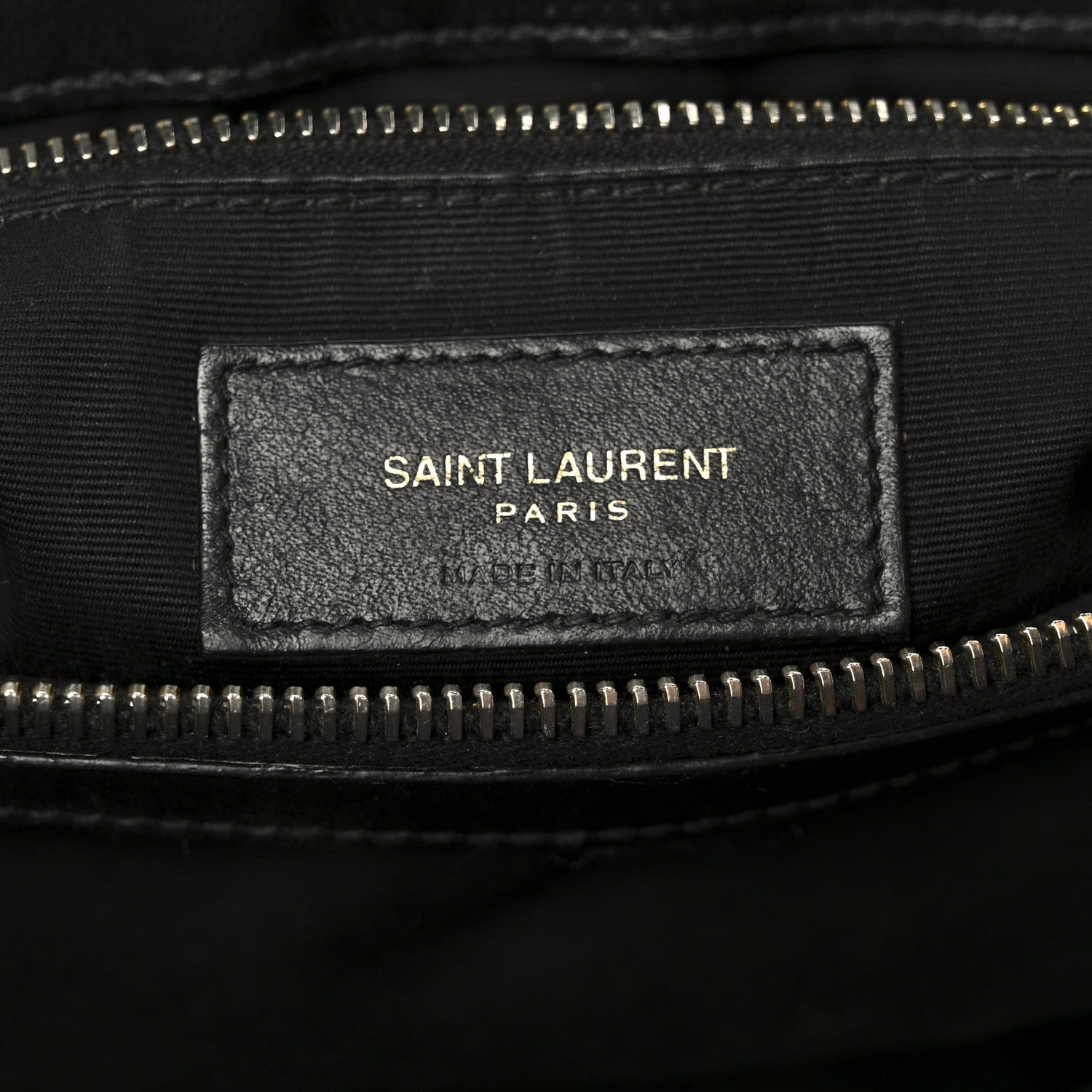 Grain de Poudre Calfskin Y Quilted Monogram Medium Loulou Chain Satchel Black