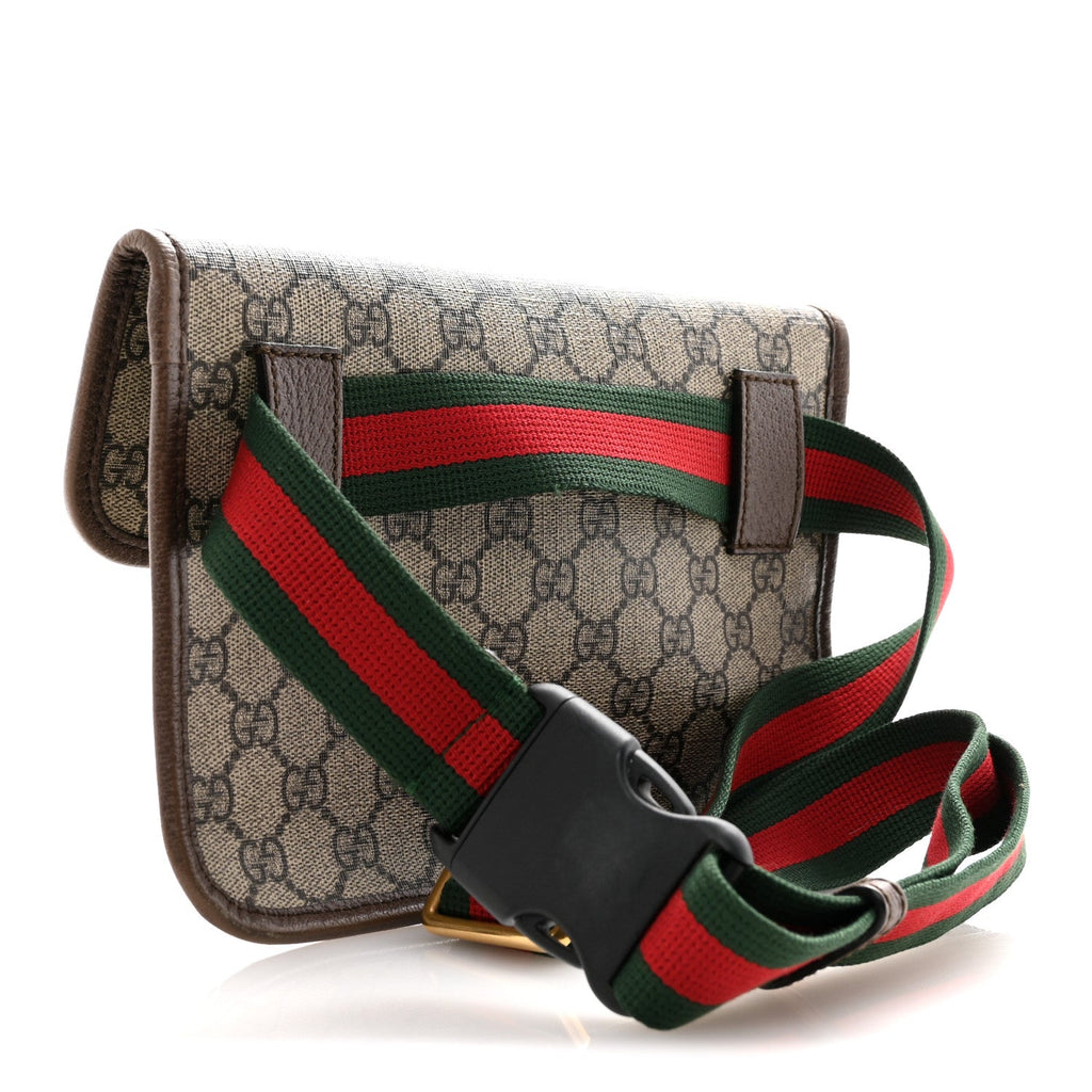 GG Supreme Monogram Neo Vintage Web Belt Bag Brown