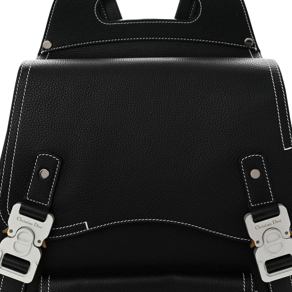 Grained Calfskin Maxi Gallop Backpack Black