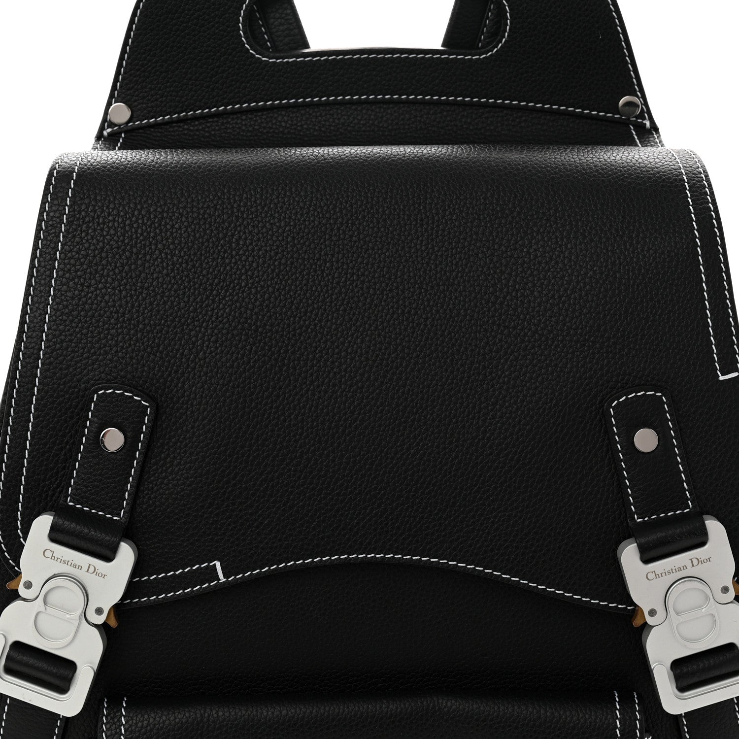 Grained Calfskin Maxi Gallop Backpack Black