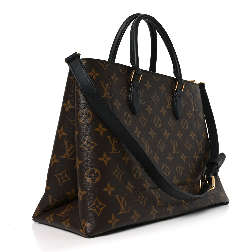 Monogram Flower Tote Black