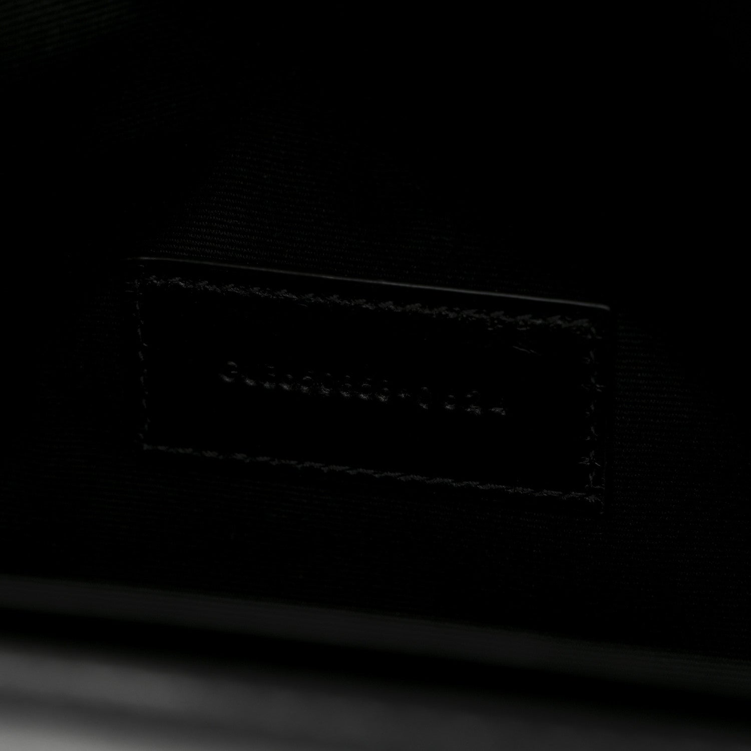 Calfskin Crocodile Embossed Monogram Cassandre Flap Pouch Black