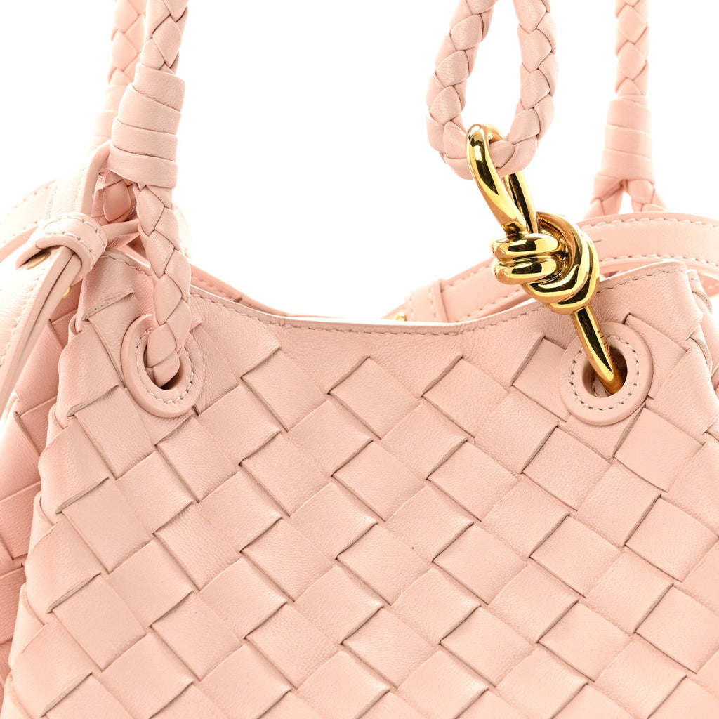 Nappa Intrecciato Small Parachute Shoulder Bag Cameo