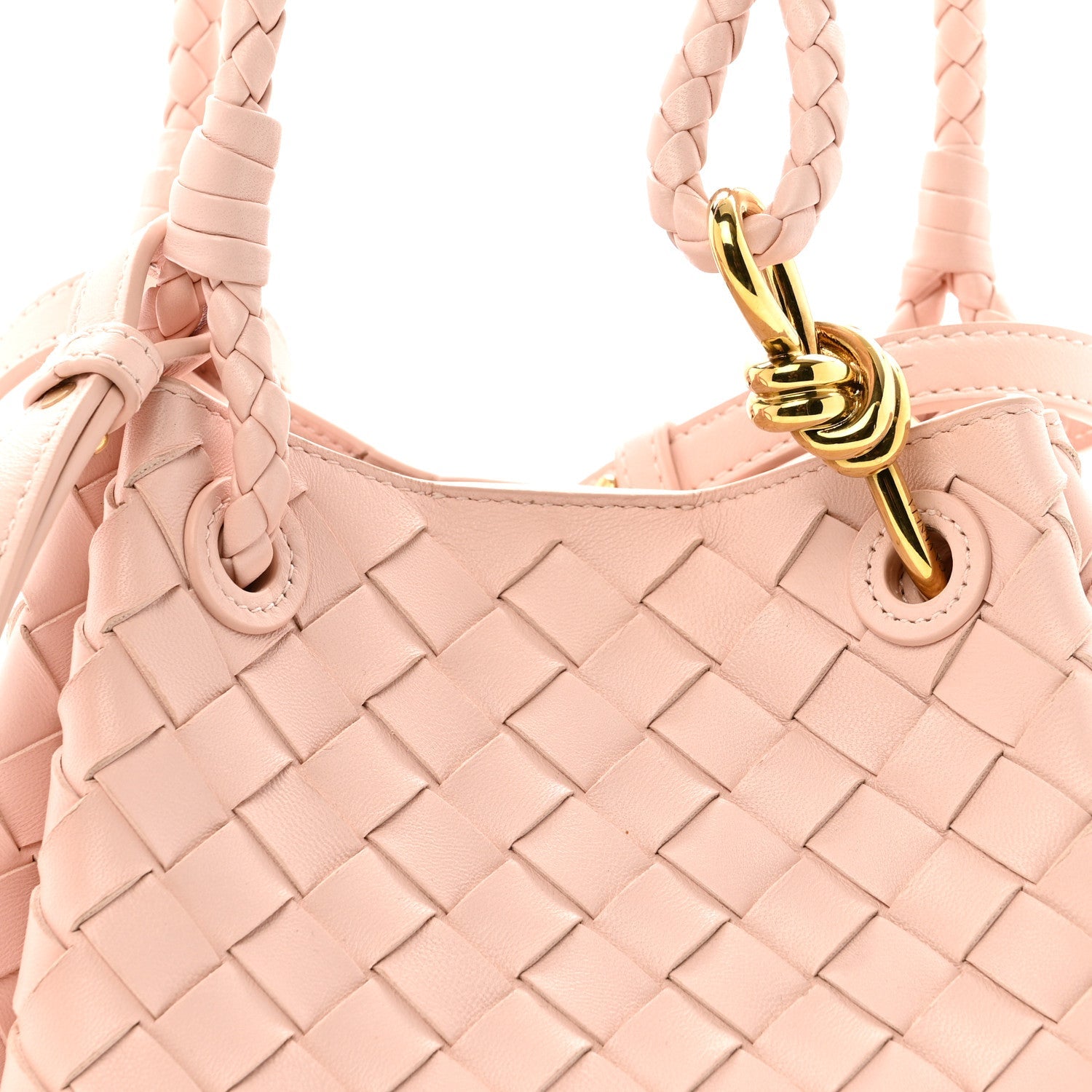 Nappa Intrecciato Small Parachute Shoulder Bag Cameo
