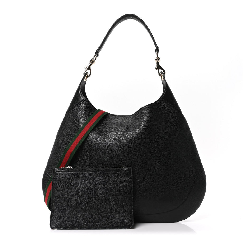 Soft Grained Calfskin Maxi B Hobo Black