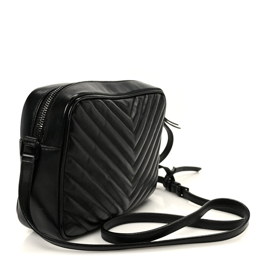 Calfskin Matelasse Monogram Monochrome Lou Camera Bag Black
