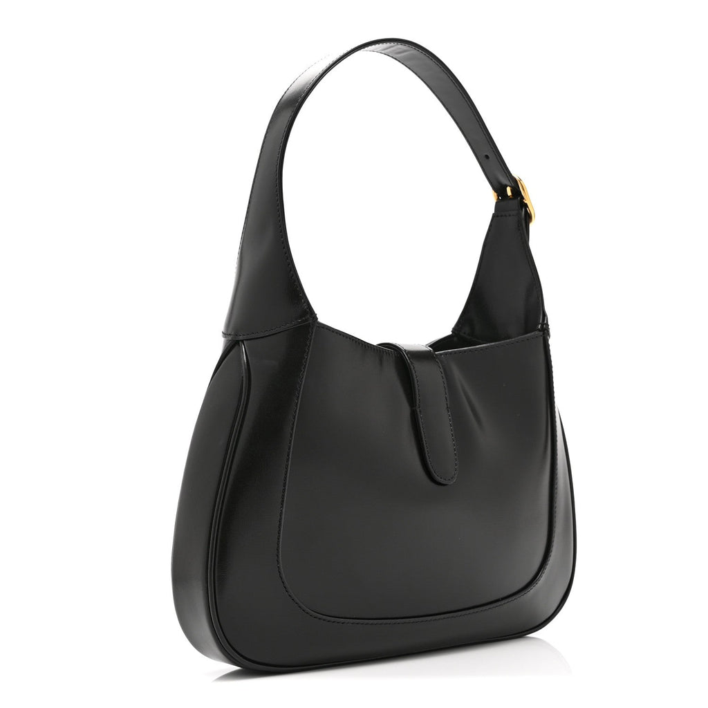 Boarded Dyana Lux Calfskin Small Jackie 1961 Hobo Black