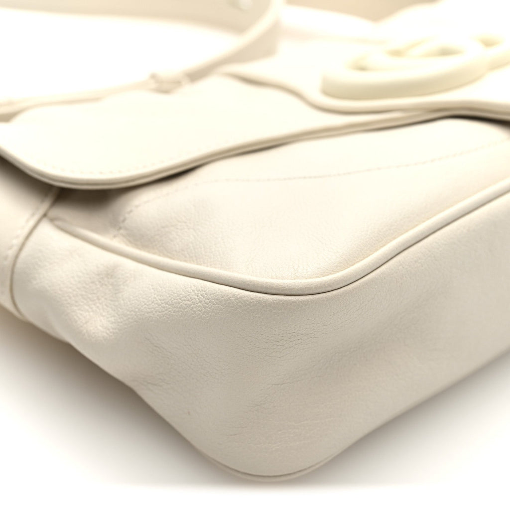 Goatskin Small GG Monochrome Aphrodite Shoulder Bag Mystic White