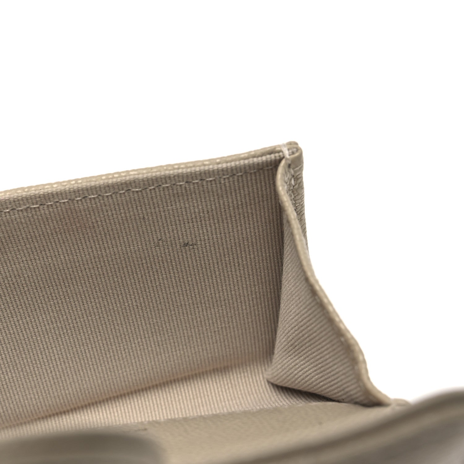 Caviar Quilted Flap  Holder Wallet Beige