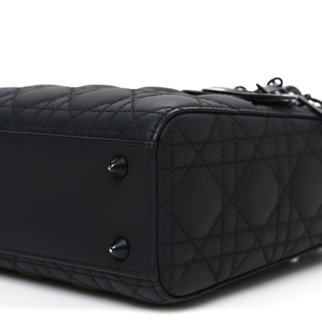 Ultra Matte Calfskin Cannage Small My ABCDior Lady Dior Black