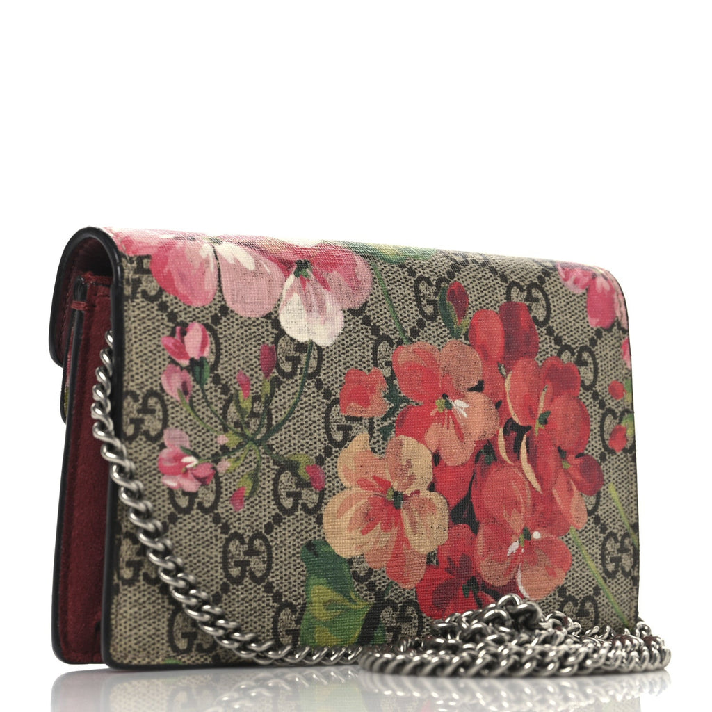 GG Supreme Monogram Blooms Super Mini Dionysus Shoulder Bag Beige Multicolor Dry Rose