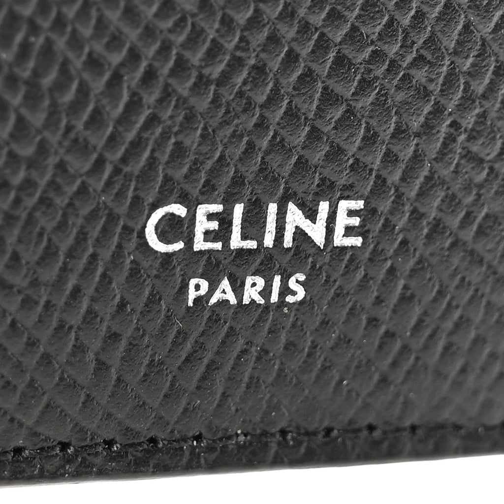 Grained Calfskin Zipped  Holder Black