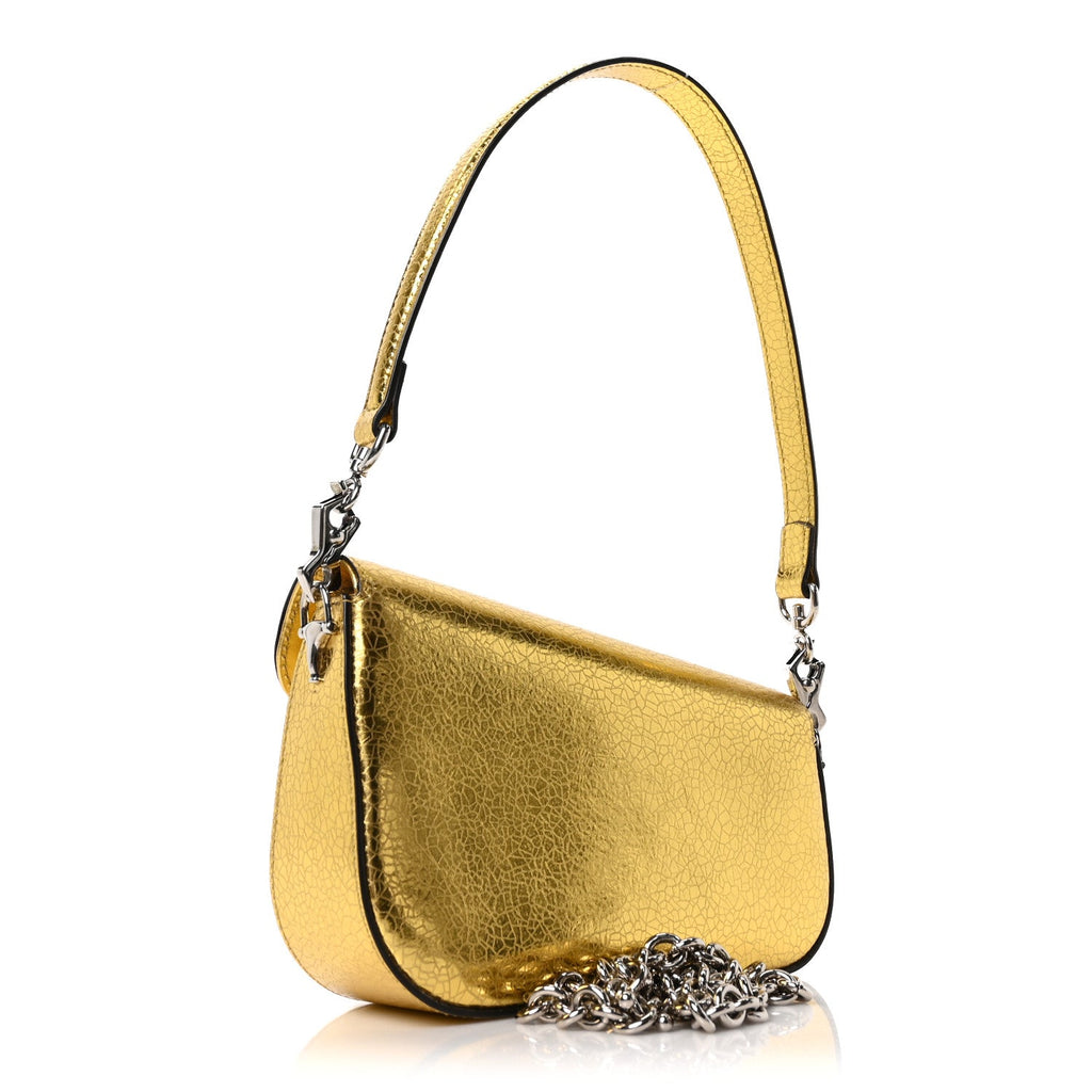 Metallic Demetra Mini Horsebit 1955 Asymmetric Shoulder Bag Gold