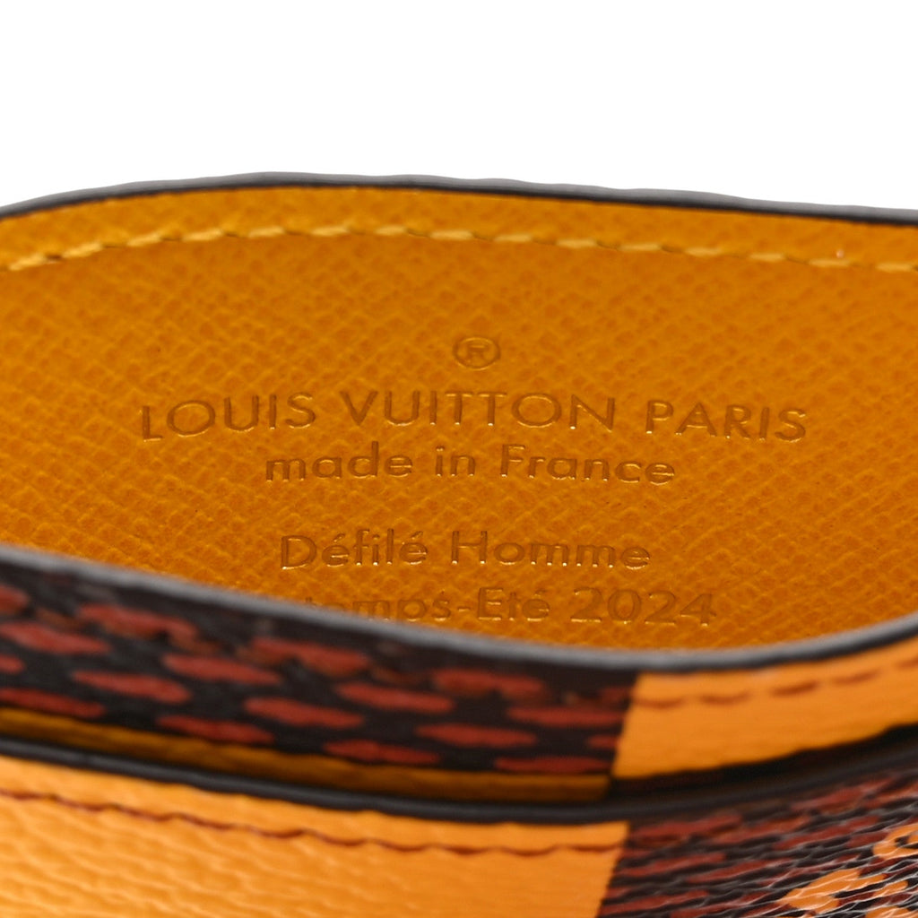 Damier Pop Porte Cartes Simple  Holder Yellow