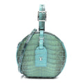 Crocodile Petite Boite Chapeau Turquoise