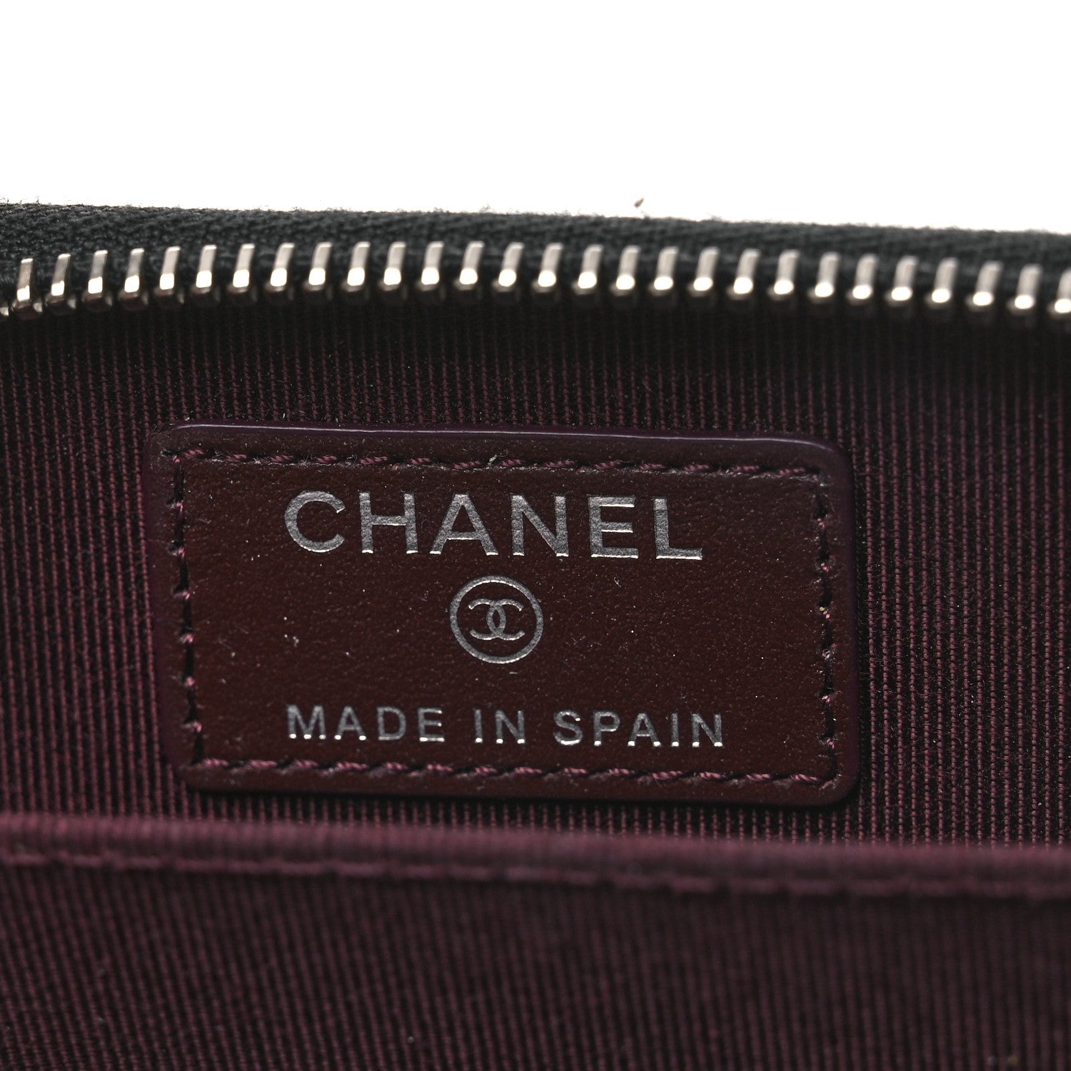 Caviar Quilted Zip Coin Purse Black