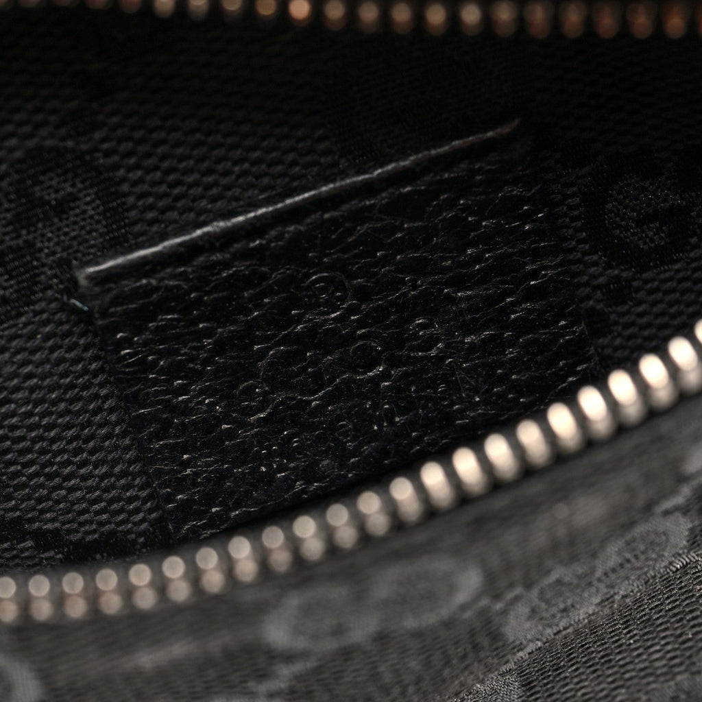 GG Monogram Double Pocket Belt Bag Black