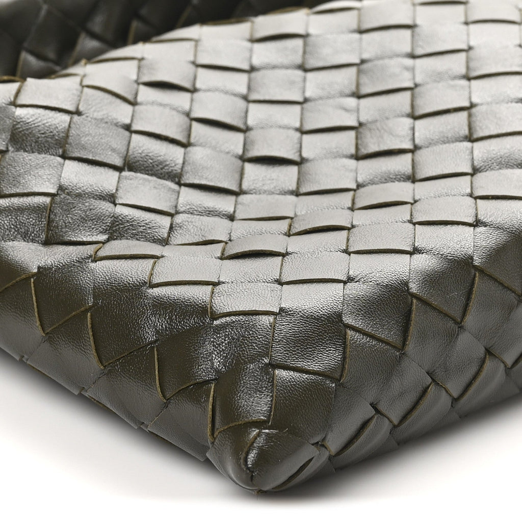 Calfskin Intrecciato Mini Hop Khaki