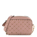 Nappa Rockstud Spike Camera Crossbody Bag Water Rose