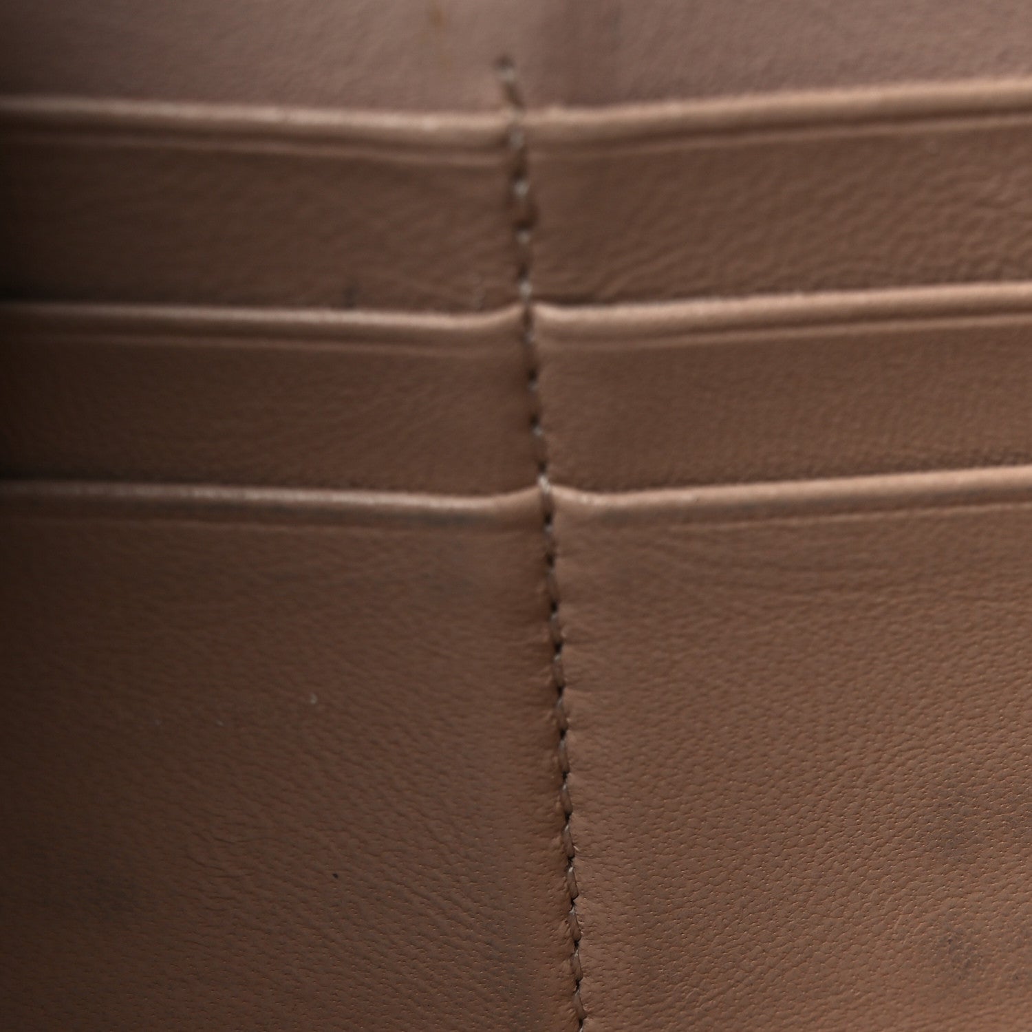 Calfskin Alphabet Long Wallet Blush Nude