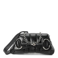 Nappa Vertical Matelasse Small Maxi Horsebit Chain Shoulder Bag Black