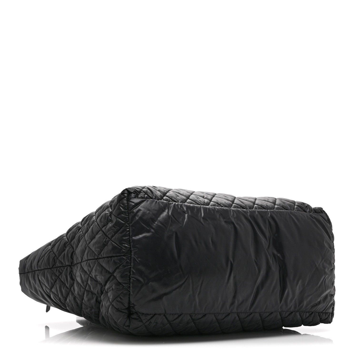 Nylon Quilted Large Coco Cocoon Tote Black