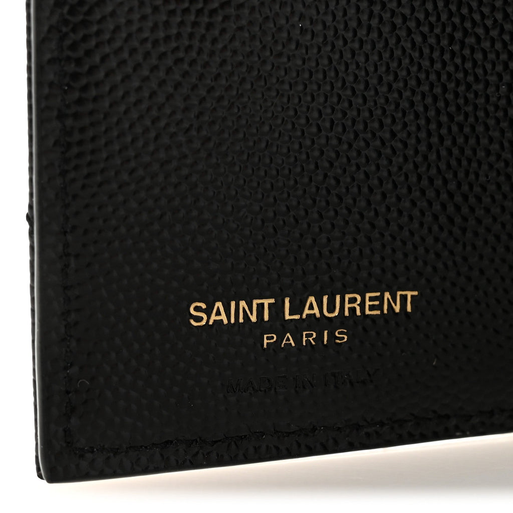 Grain De Poudre Matelasse Chevron Monogram Zipped Two-Part Wallet Black