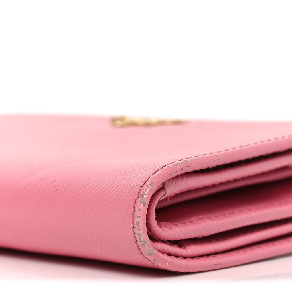 Saffiano Metal Compact Wallet Peonia Petalo