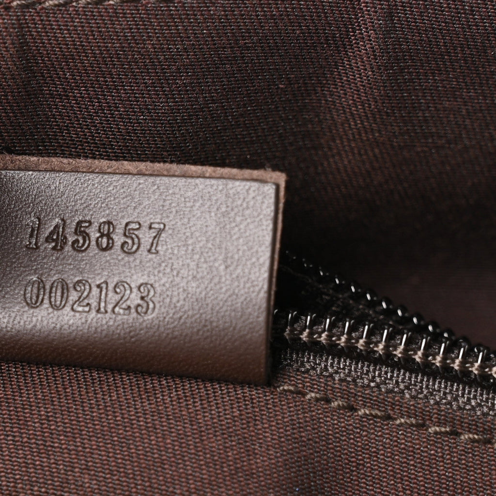 Monogram Calfskin Perforated Medium Flat Messenger Bag Dark Brown