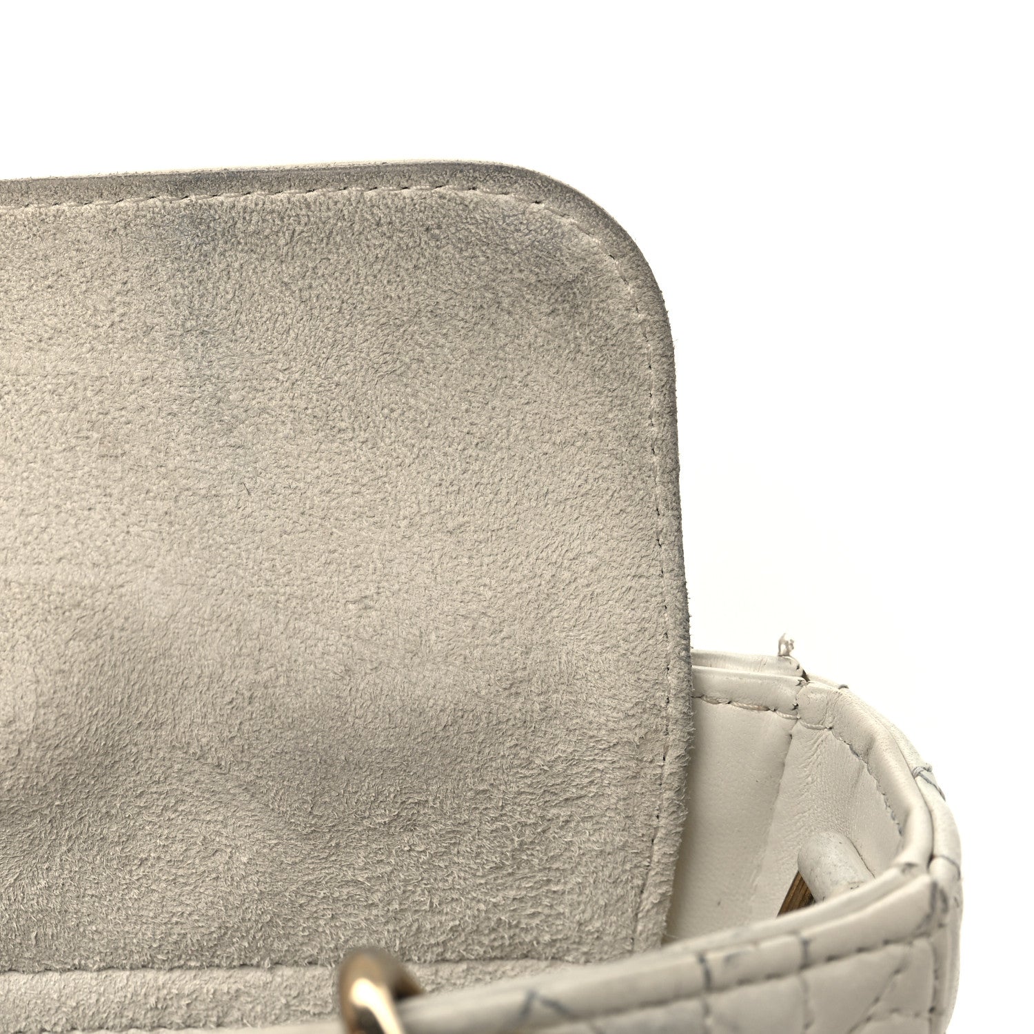 Lambskin Cannage Dioramour Micro Lady D-Joy Latte