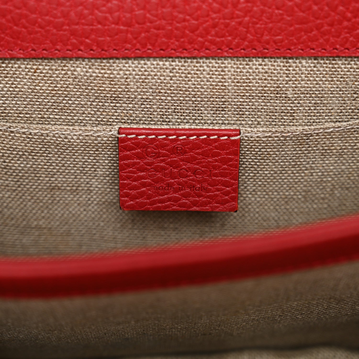 Dollar Calfskin Small Interlocking G Shoulder Bag Red