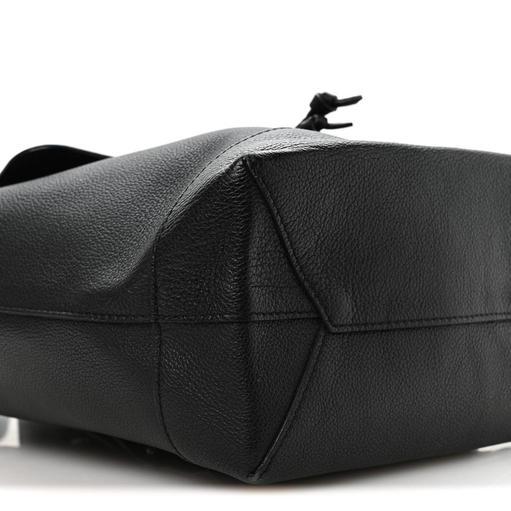 Calfskin Lockme Backpack Black