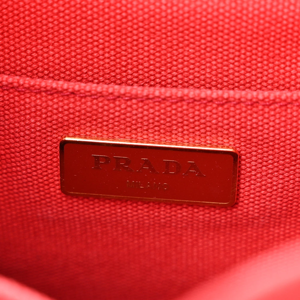 Canapa Small Logo Tote Rosso