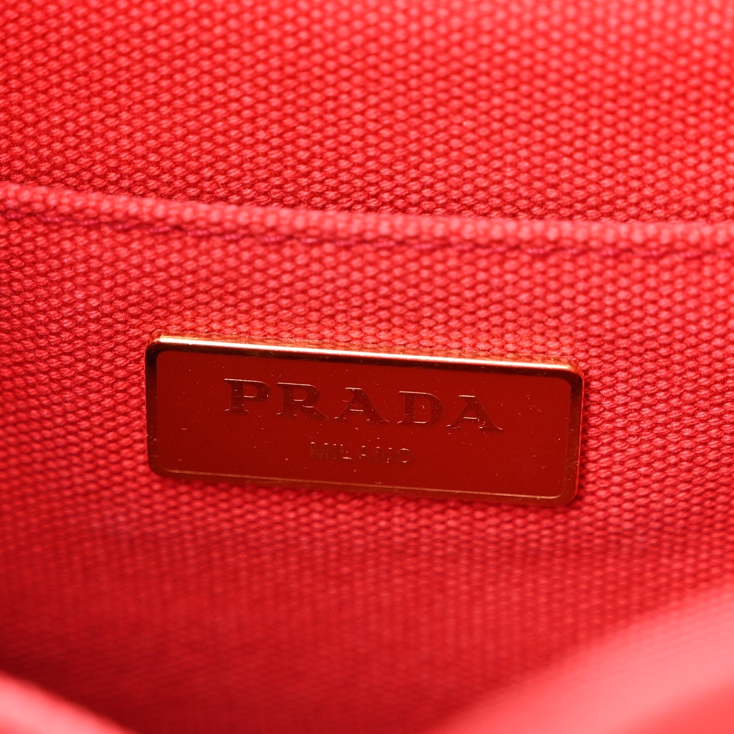 Canapa Small Logo Tote Rosso