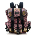 Monogram Multicolor Floral Embroidered Large Retro Interlocking G Three Pocket Backpack Pink Blue Multicolor