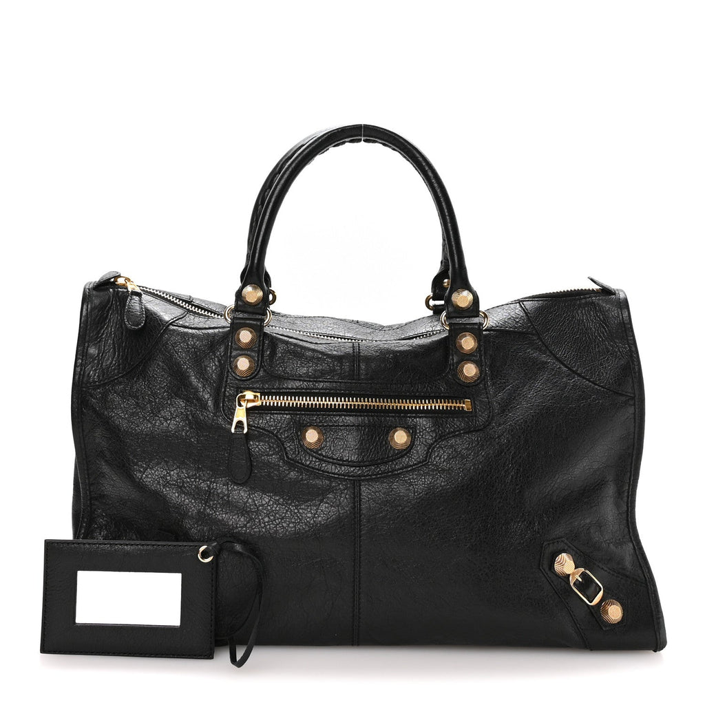 Agneau Giant 12 Gold Hardware Work Black