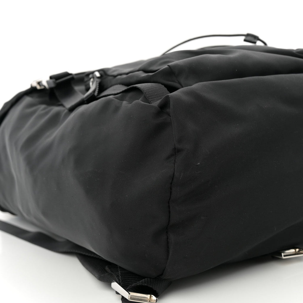 Tessuto Nylon Montagna Double Buckle Backpack Black