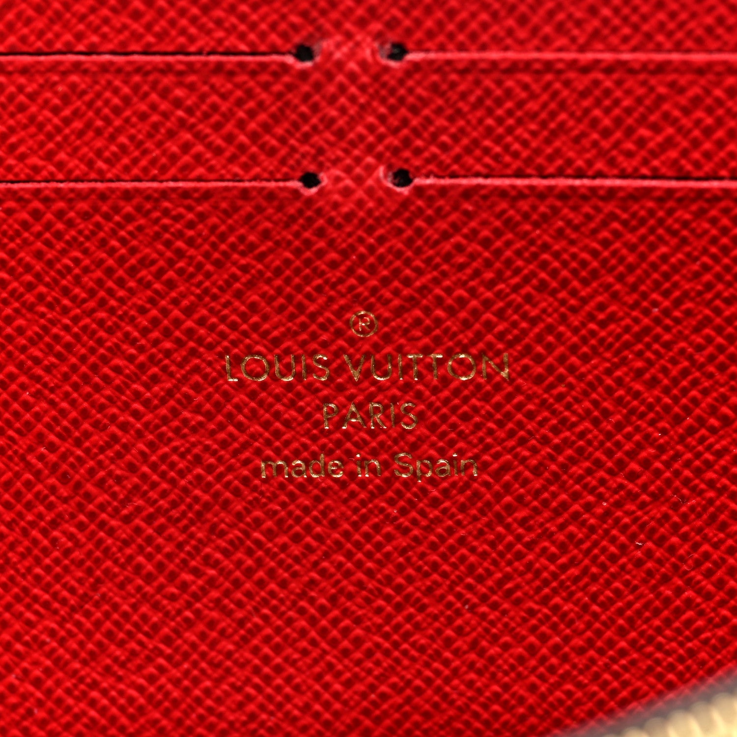 Damier Ebene Clemence Wallet Cherry