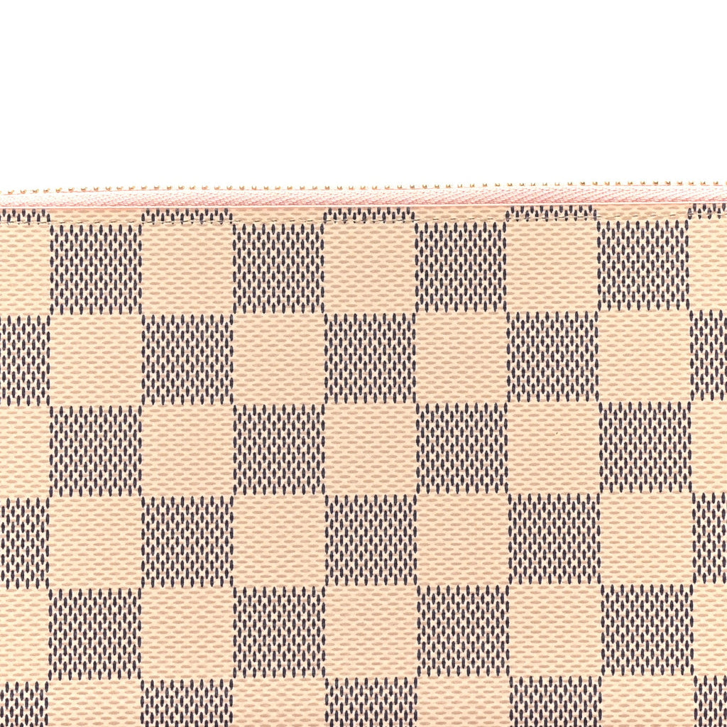 Damier Azur Zippy Wallet Rose Ballerine