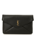 Lambskin Large Cassandre Envelope Pouch Light Musk