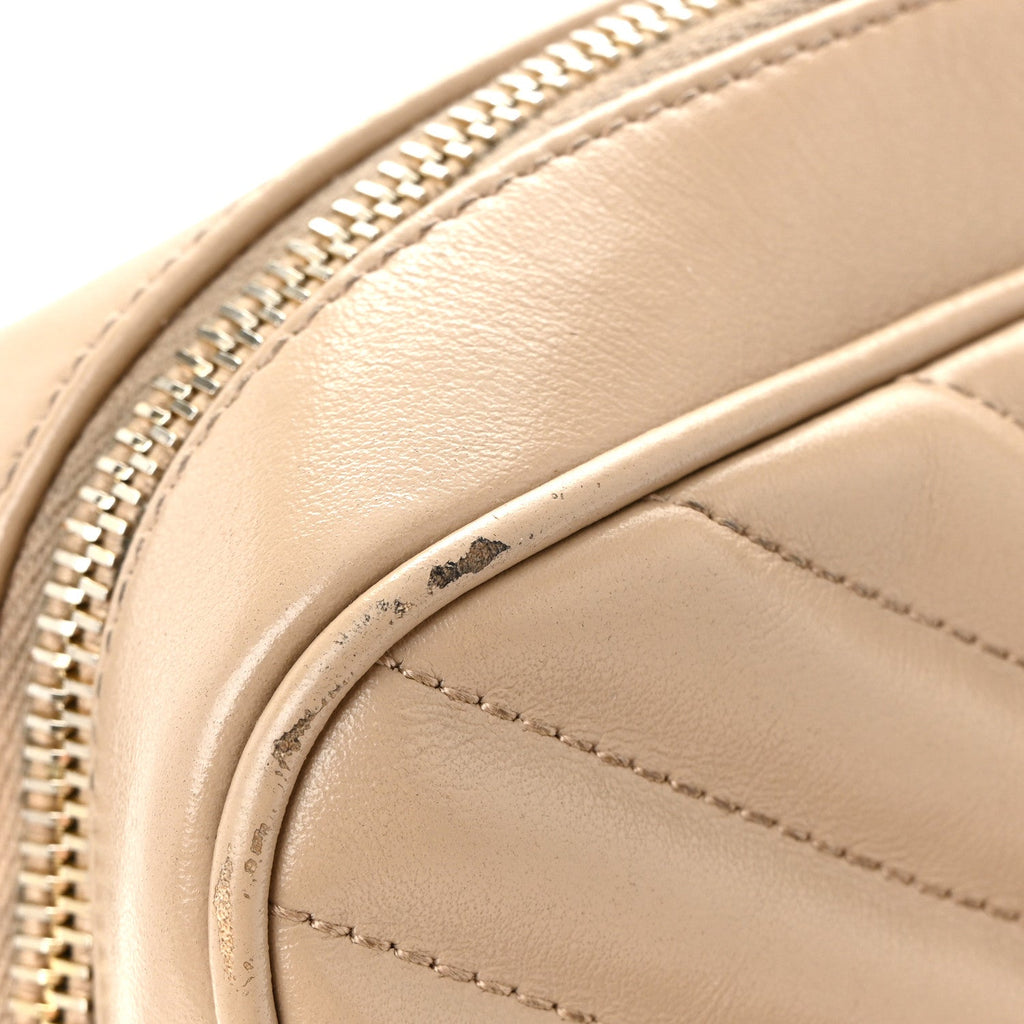 Calfskin Matelasse Monogram Lou Camera Bag Dark Beige