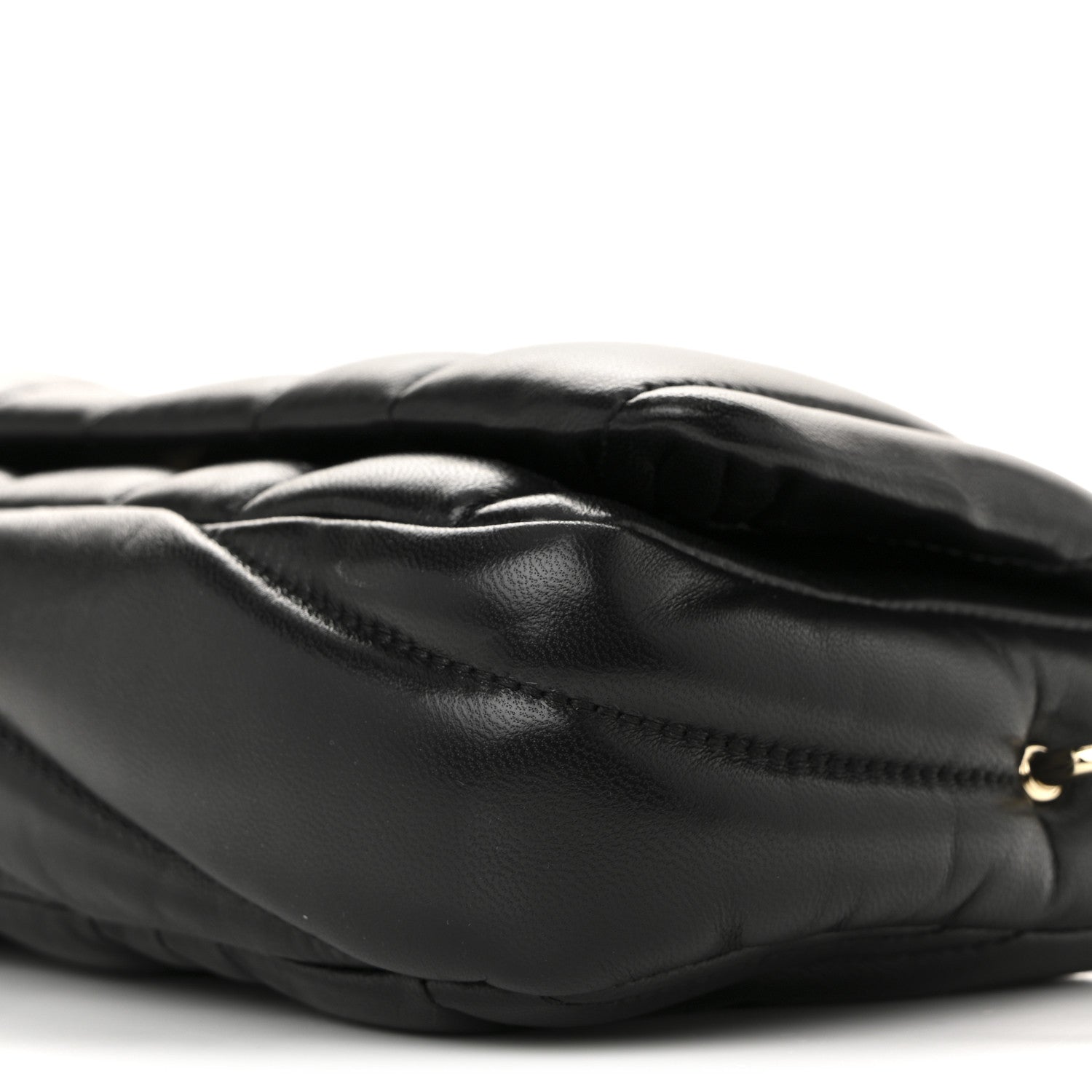 Lambskin Quilted Mini GG Milano Top Handle Shoulder Bag Black