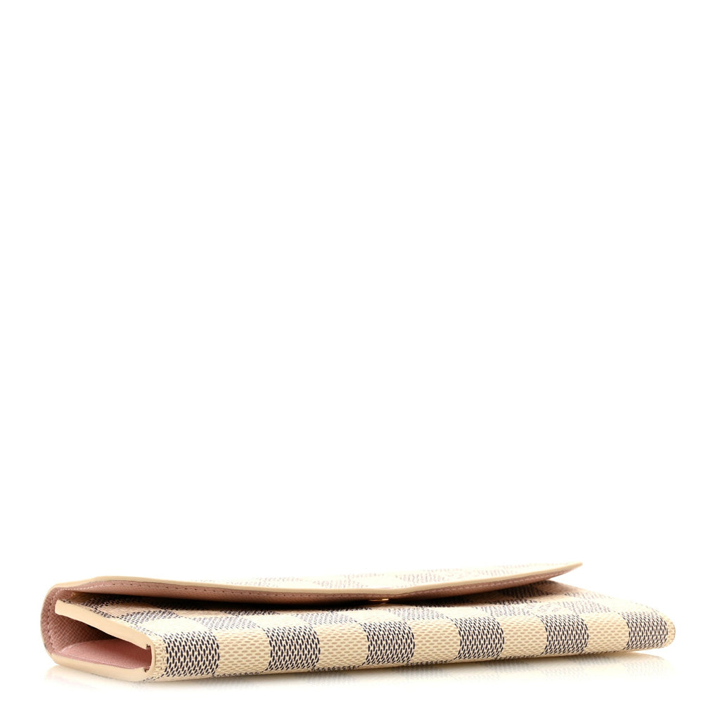 Damier Azur Emilie Wallet Rose Ballerine