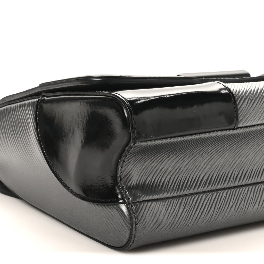 Epi Patent Twist Shoulder Bag MM Anthracite Nacre