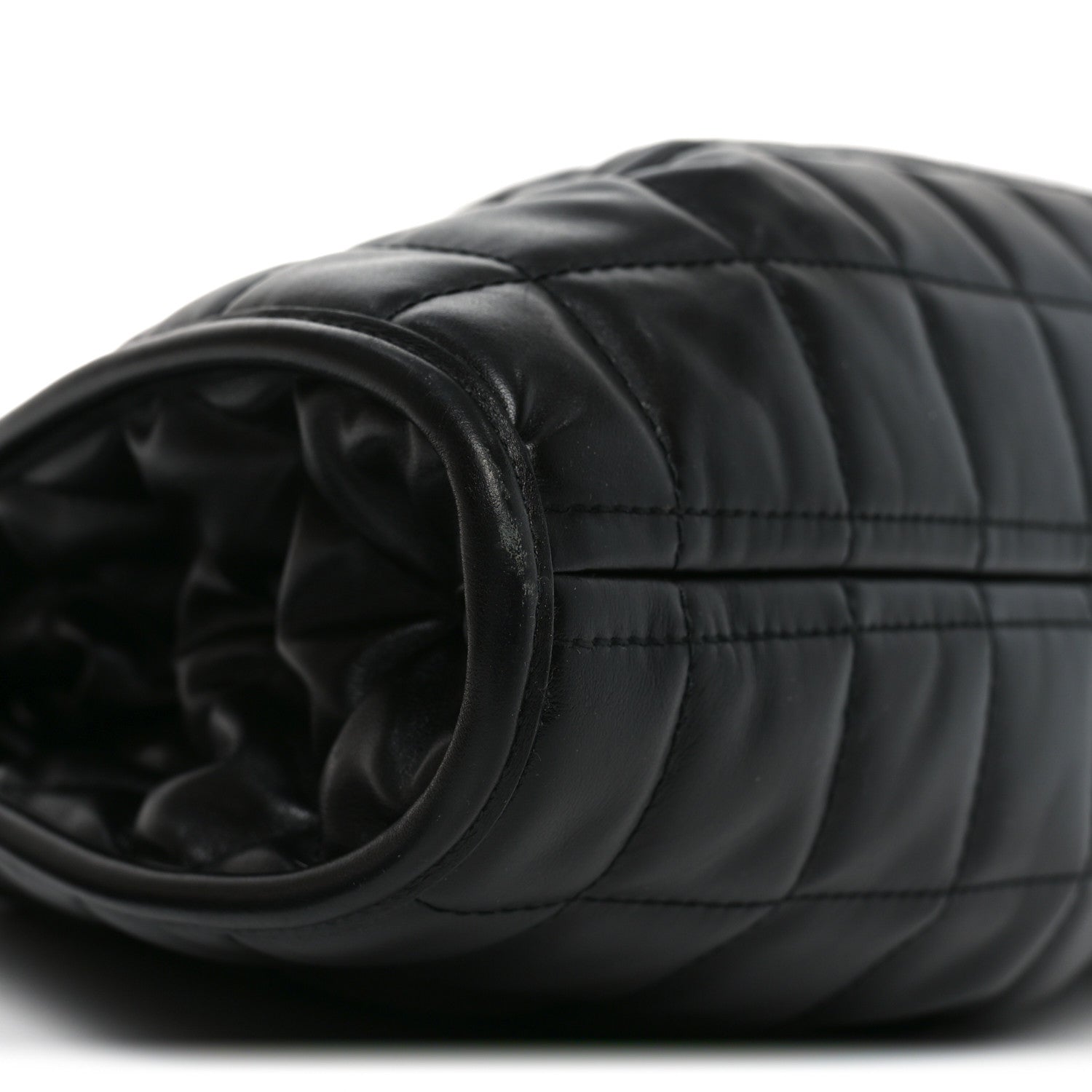 Calfskin Quilted Medium Deco Tote Bag Black